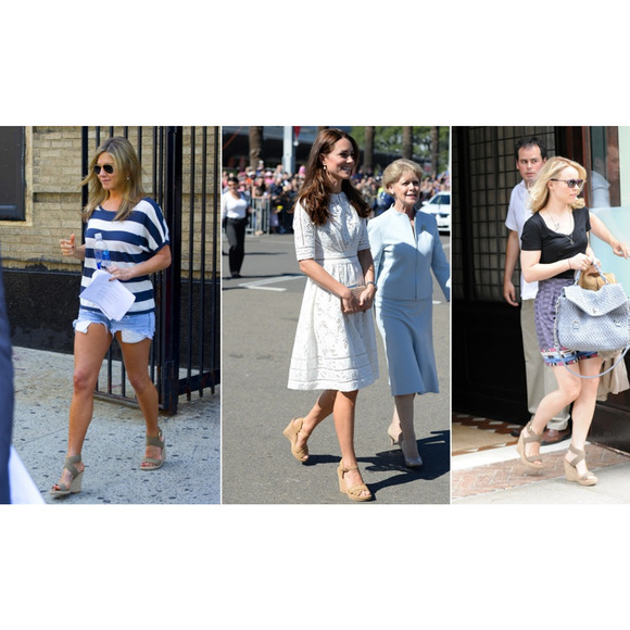 Stuart Weitzman Womens 7.5 Sandals Camel Crochet Braid Wedge Espadrille Platform - Picture 11 of 12